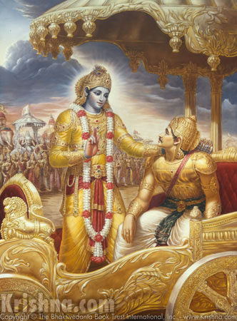 Lord Krishna Instructs The Bhagavad-Gita to Arjuna