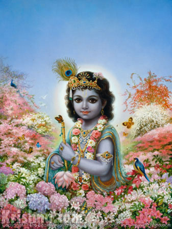 Krishna in Vrndavana Forest