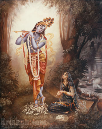 Radha Worshiping Krishna
