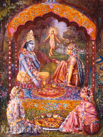 Lord Chaitanya Sees Radha And Krishna And The Gopis Enjoying An Opulent Picnic