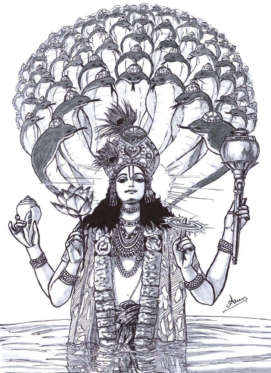 Hinduism: Vishnu. /Nthe Hindu God Vishnu. Line Engraving. Poster Print by  Granger Collection - Item # VARGRC0097854 - Posterazzi