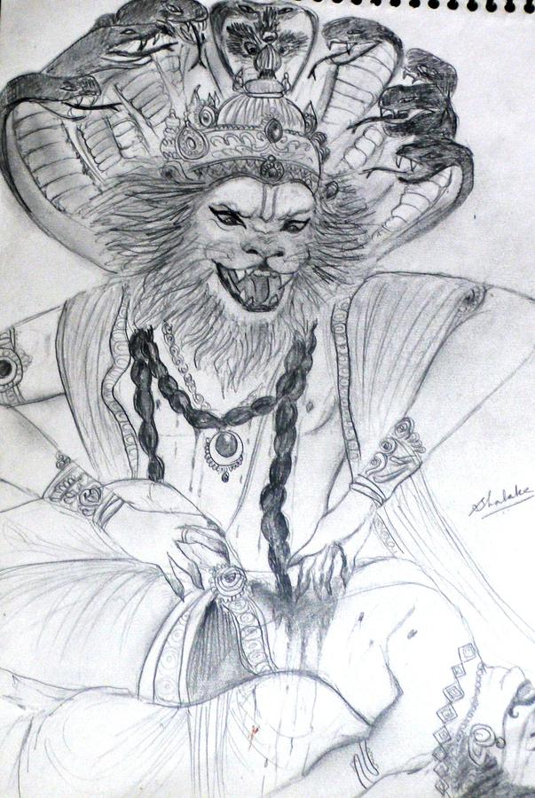 Surpur Art Painting of Narsingh