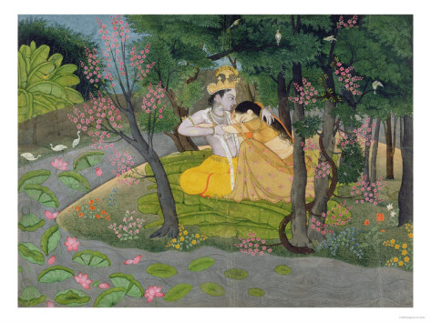 radha-and-krishna-embrace-in-a-grove-of-flowering-trees-c-1780