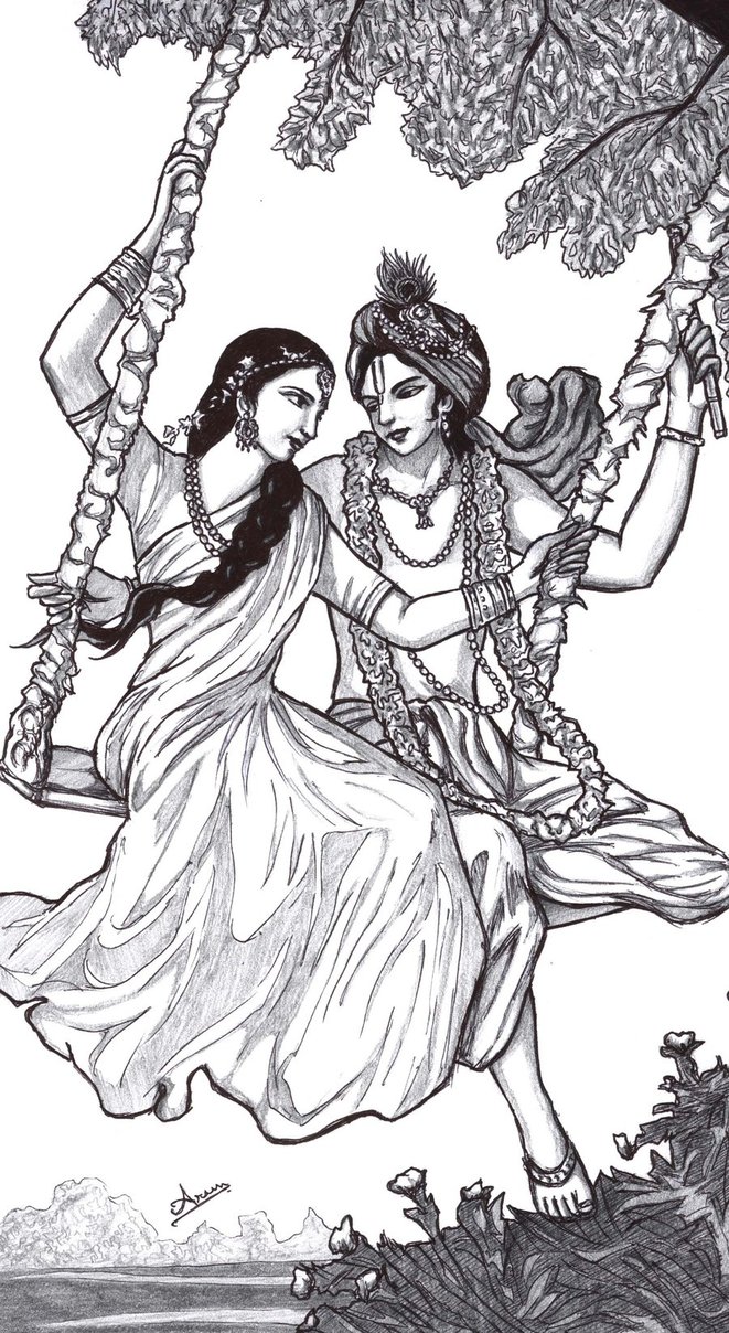 Radha Krishna Art - Drawing Skill
