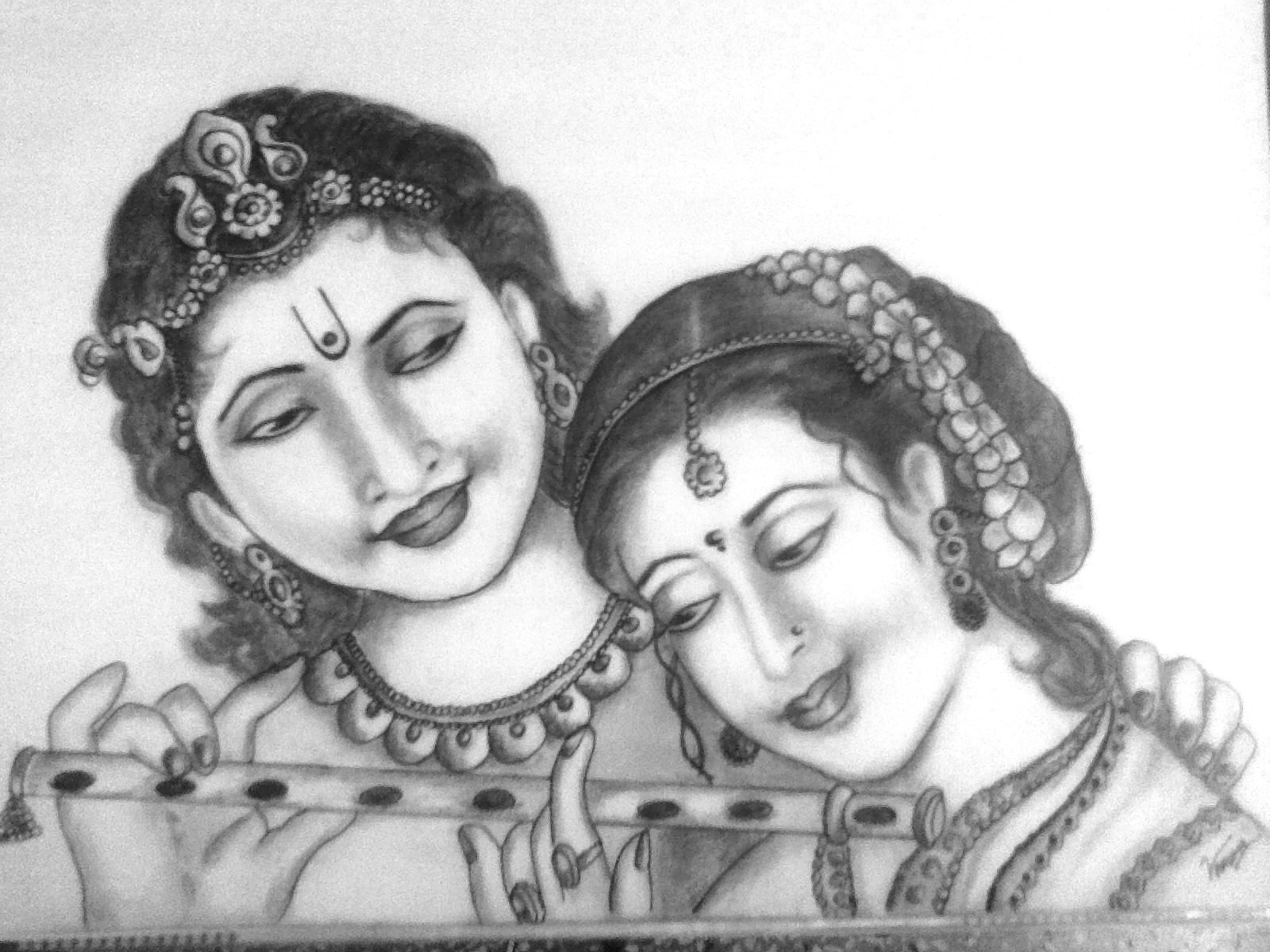 Happy Holi drawing / Radha Krishna drawing Holi with oil pastel/Radha  Krishna playing Holi:Tutorial