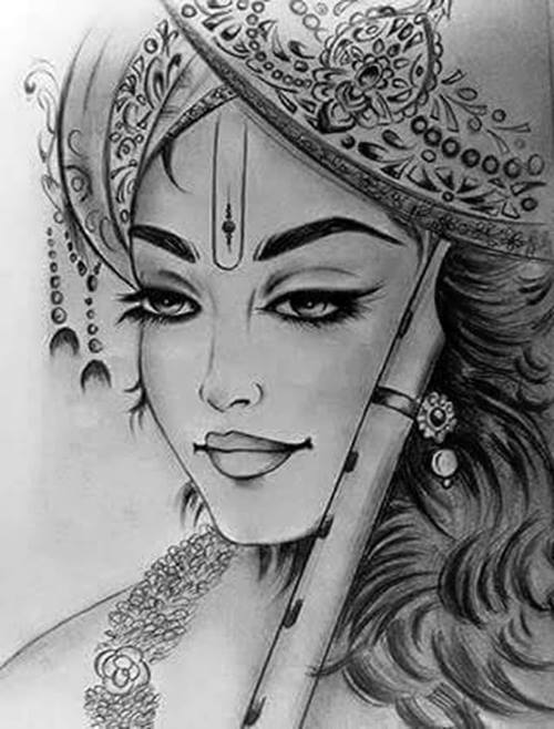 Krishna sketch HD wallpapers | Pxfuel