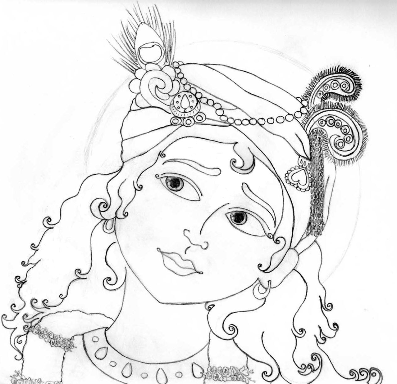 Details more than 142 easy krishna sketch super hot