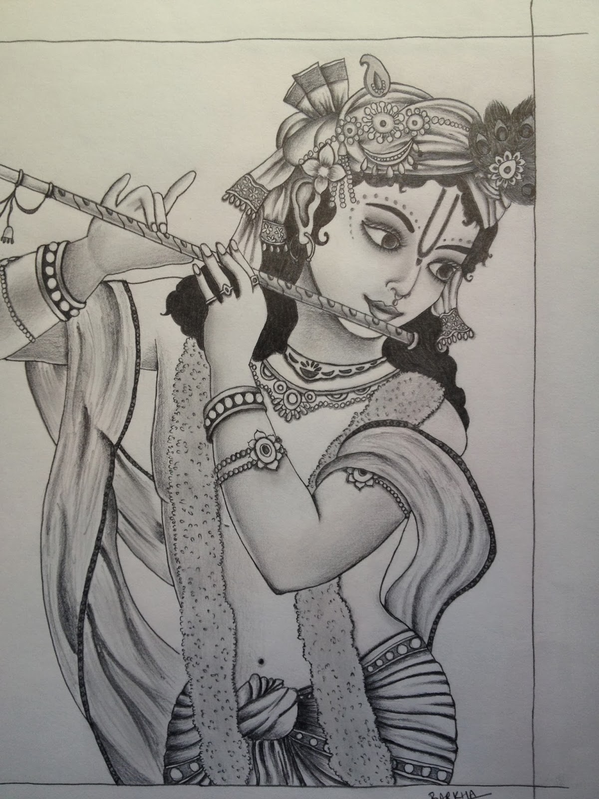 Lord Krishna Drawings for Sale - Fine Art America