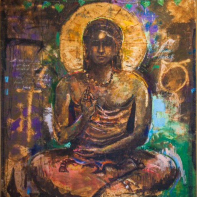 sahaja-buddha-painting-postcard